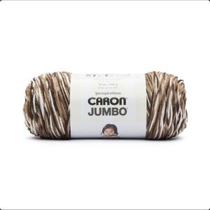 Caron Jumbo Yarn in Brown and White